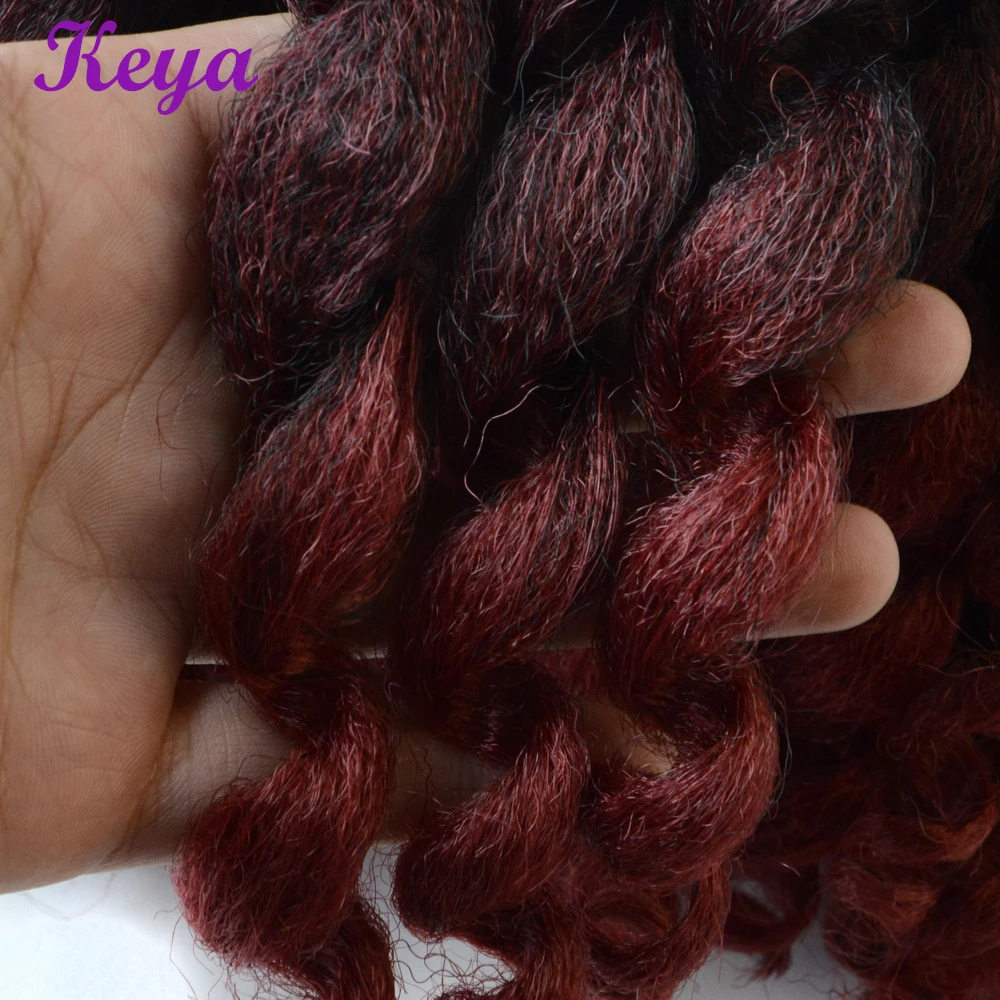 Омбре Jamaican прыжок крючком волосы 8 дюймов Jumpy Wand Curl вязаная тесьма 22 корня