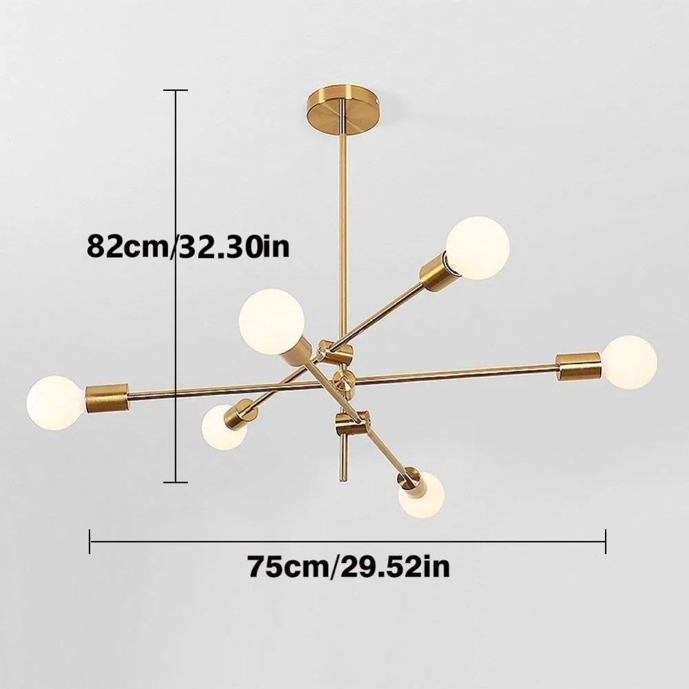 

Sputnik chandelier lighting fixtures Home LED modern metal ceiling lamp Nordic postmodern hanging Lamp lustre