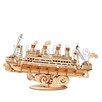 robotime 3d wooden puzzle game toys diy boat cruise ship hobby model best birthday gift toys for children adult free shipping