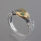 Мужское кольцо в виде змеи-кобры, винтажное серебристое металлическое кольцо на палец, ювелирные изделия для мужчин и женщин, кольцо в подарок