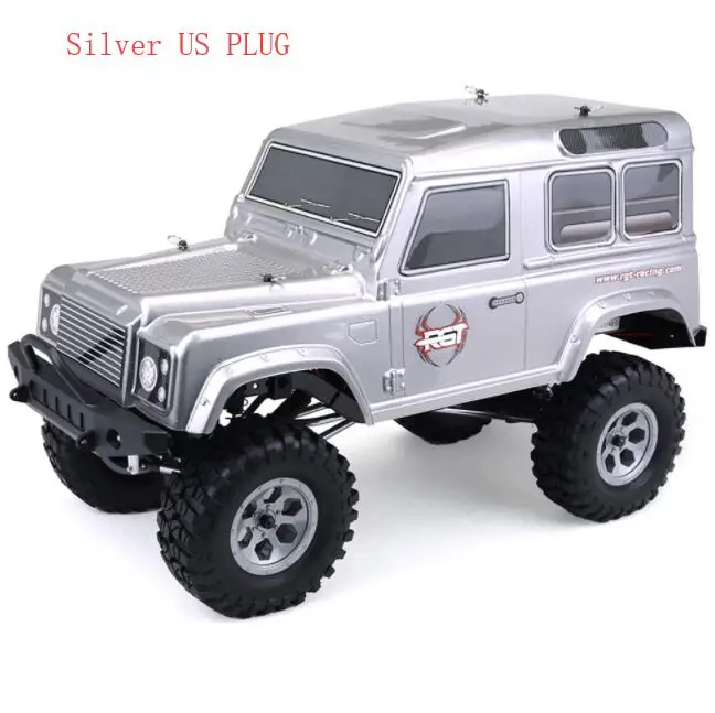 Silver US PLUG HSP RGT 136100 монстр грузовик 1/10 2,4 г 4WD гоночный Радиоуправляемый автомобиль водонепроницаемый большой ноги внедорожный грузовик Bluetooth дистанционное управление автомобили игрушки - Цвет: Silver US PLUG