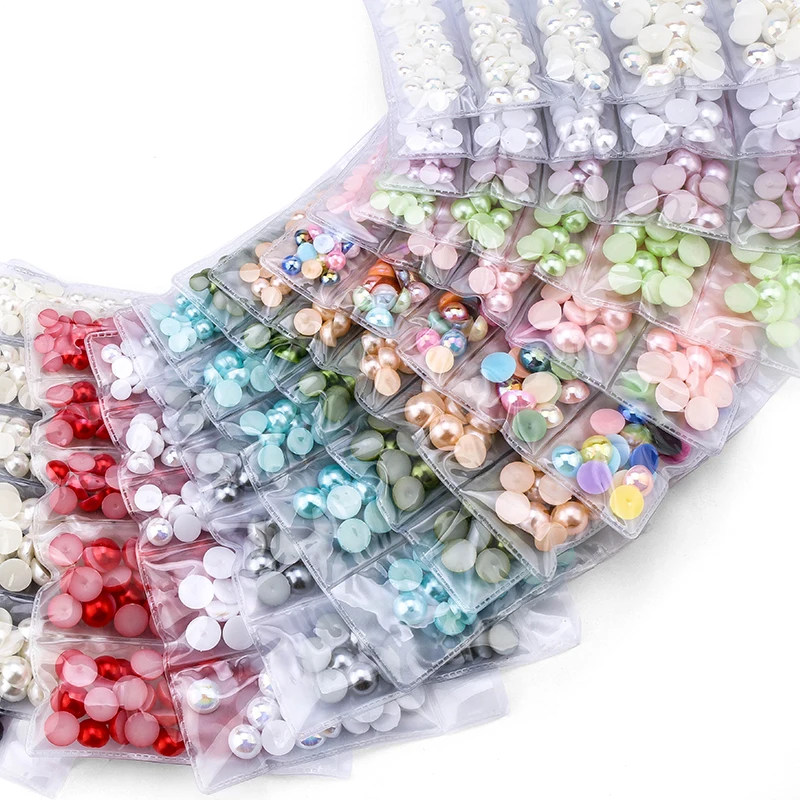 Бусины из АБС-пластика с плоской задней поверхностью акриловые бусины для