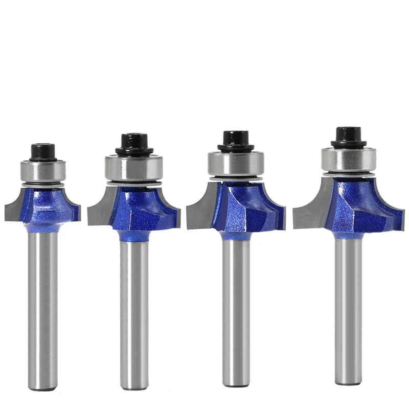 4 шт. 1/4 дюймовые концевые фрезы с круглым хвостовиком|Фреза| |