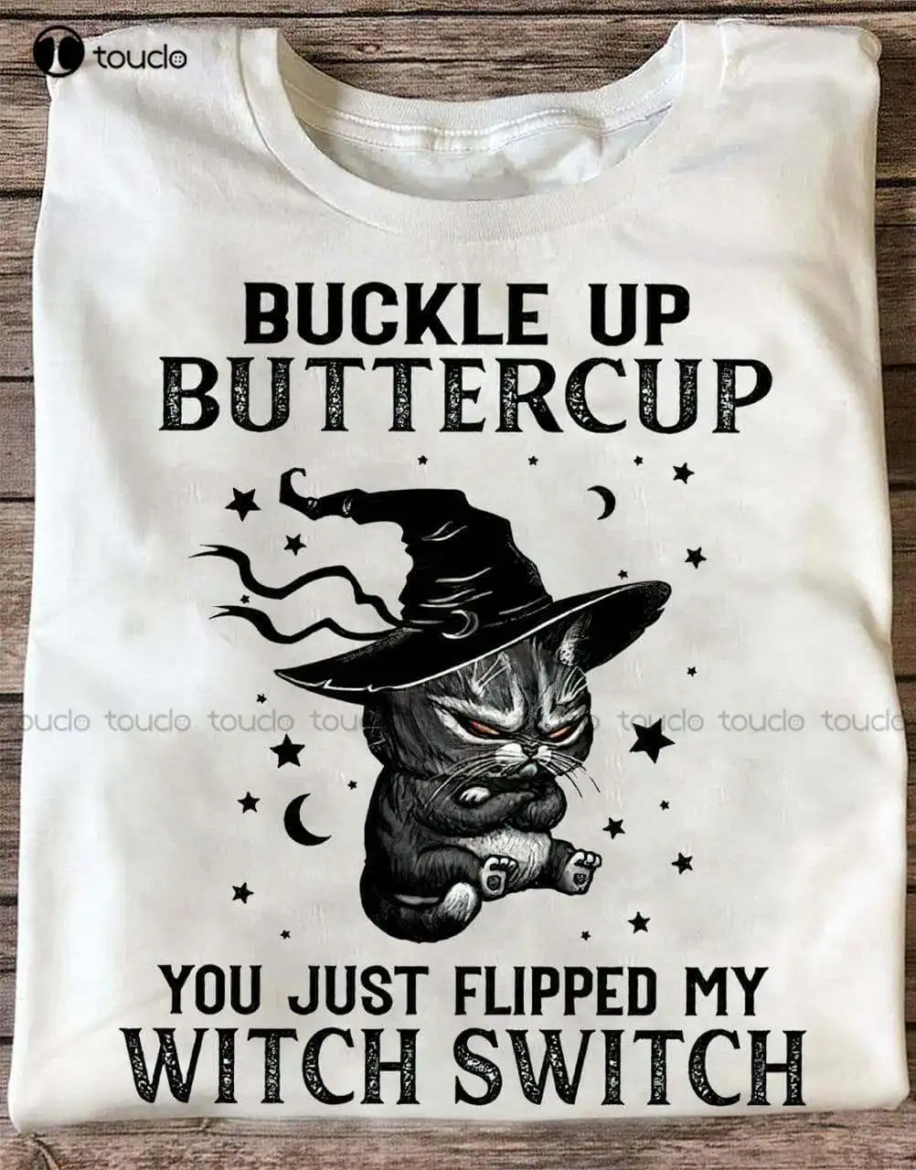 

New Cat Buckle Up Buttercup You Just Flipped My Witch Switch T-Shirt Red T Shirt