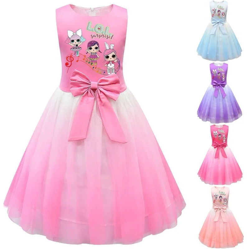 

Lol Surprise Doll New Fashion Cartoon Girls Dress Dress Net Gauze Tutu Princess Dress Summer Dress Girls Boutique Outfits