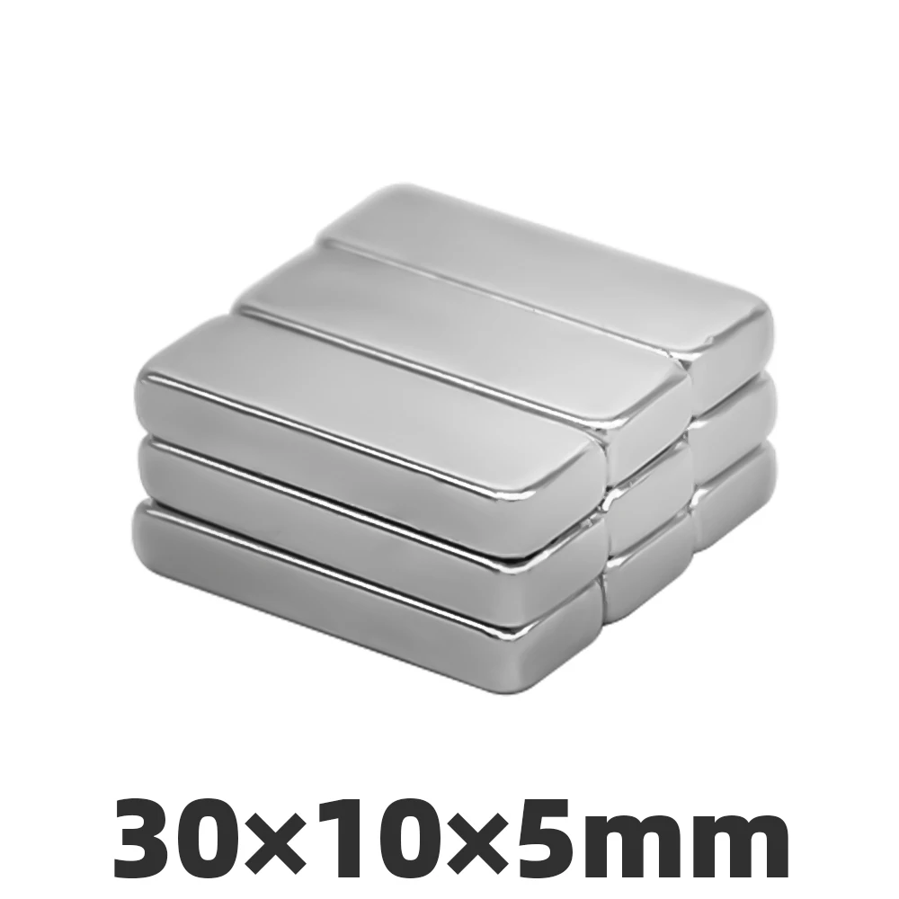 AI DIY 1/5/10 шт 30x10x5 мм N35 Сильный прямоугольный неодимовый магнит Постоянные супер мощные магниты 30*10*5 мм