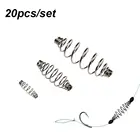 Новая рыболовная пружина для ловли карпа 20 шт., кормушка, клетка, комбинированная Рыболовная Снасть для волос, плавающая фидерная принадлежность, ограничитель, S, L, рыболовные снасти для ловли карпа