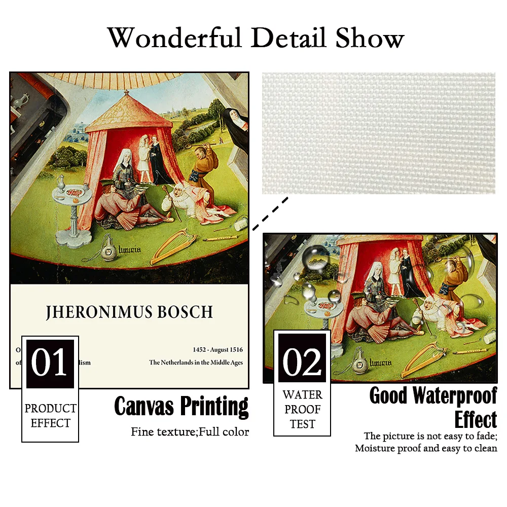 Ретро-постер еотнимус Bosch эпохи Возрождения готические настенные художественные