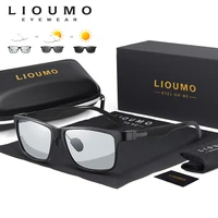 lioumo square sunglasses for men aluminium magnesium frame photochromic hd polarized sun glasses women driving eyewear zonnebril