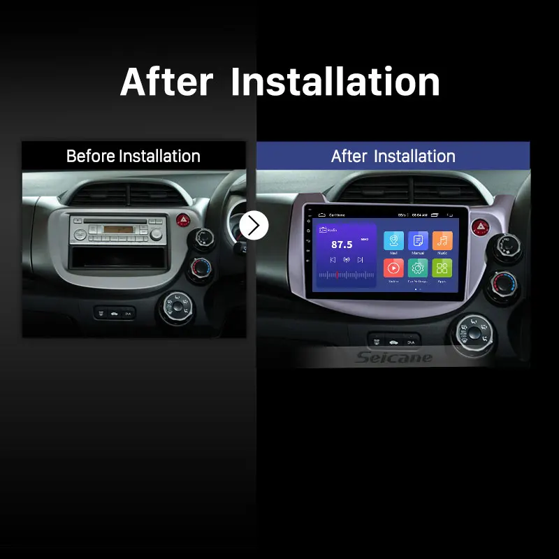 Автомагнитола Seicane 2DIN GPS навигация для HONDA FIT JAZZ 2007 2008 2209 2010 2011 2016 RHD Android 10 0 1 дюйма Wi