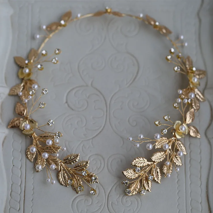Новый Хрустальный жемчужный головной убор свадебный головная повязка ручная