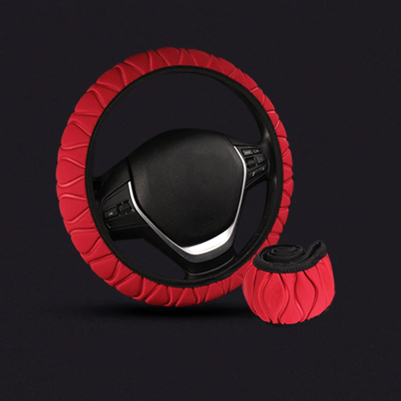 Чехол рулевого колеса автомобиля плетеная ручка руля ледяного шелка губка