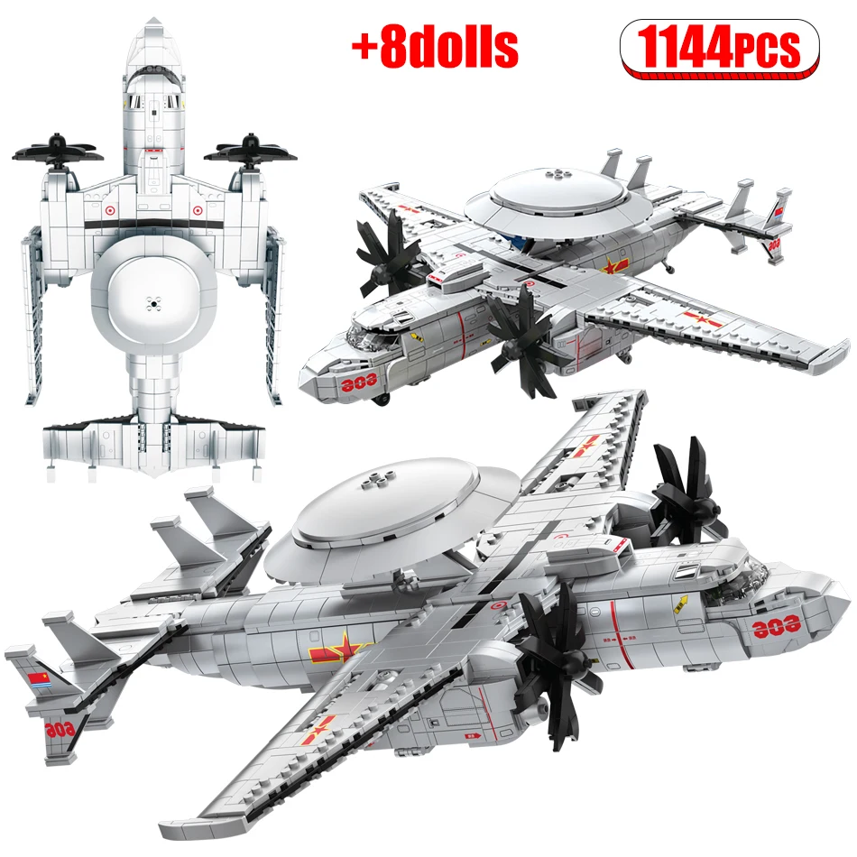 

1144PCS City Police Military WW2 Weapon Air Fighter Building Block Helicopter Figures AirPlane Bricks Toys for Boys