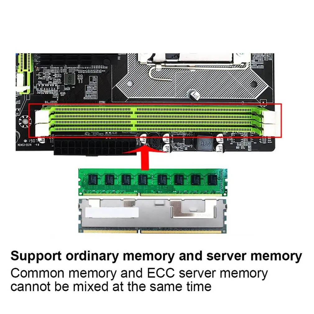 2021 new main board x58 pro large board ddr3 supports a card n card desktop computer main board gigabit network card free global shipping