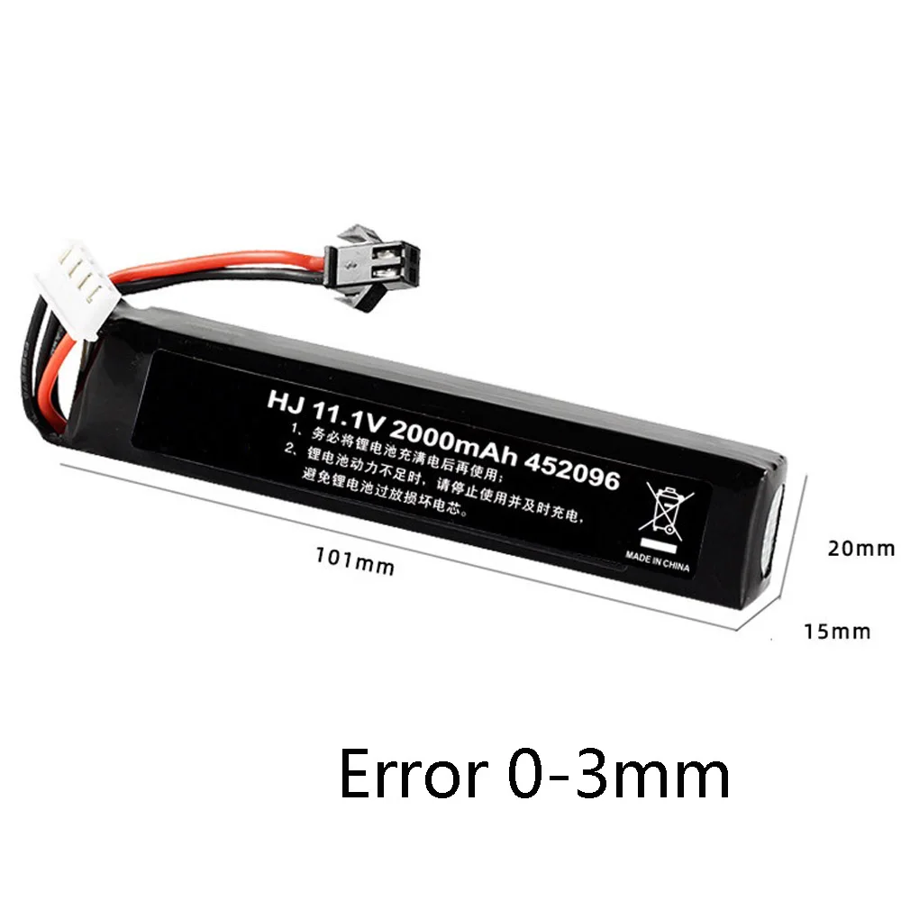 Аккумулятор Lipo 11 1 В 2000 мАч для водяного пистолета 3S 30C 452096 аккумулятор мини