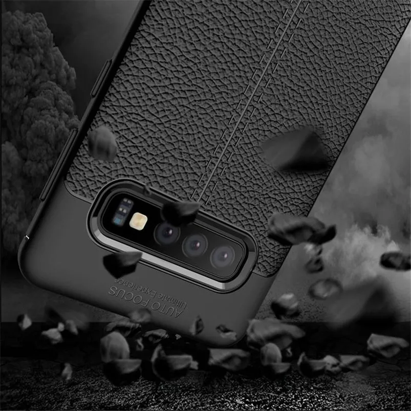 Мягкий ТПУ чехол с текстурой личи кожаный чехол для samsung Galaxy S10 S10E S8 S9 плюс M10 M20 M30 M40 A10 A20 A20E A30 A40 A50 A60 A70 чехол Funda