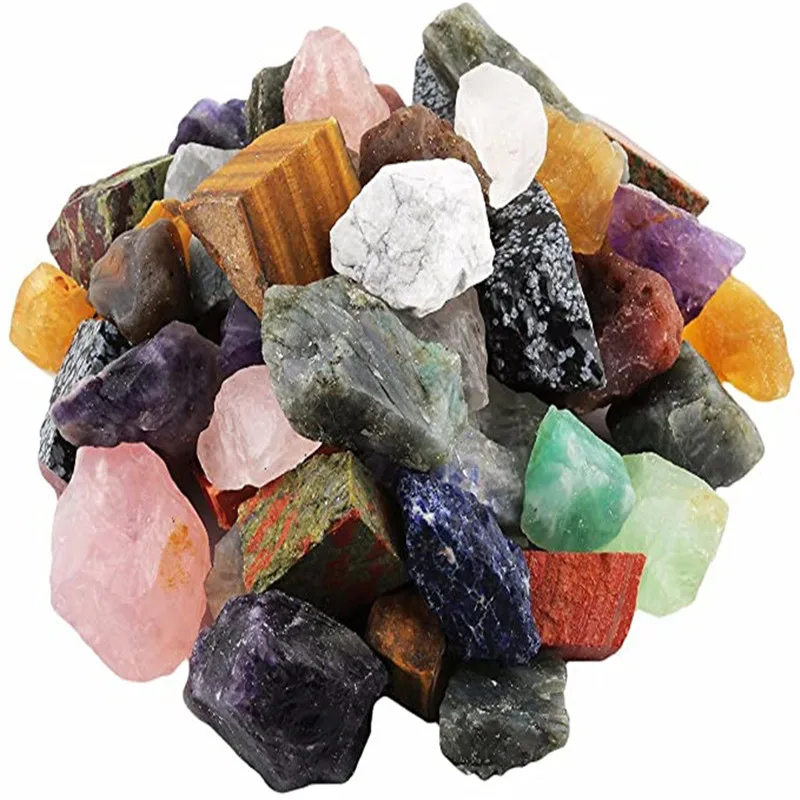 

50g Bulk Natural Assorted Pebbles Stone Rough Crystals for Tumbling Cabbing Polishing Wire Wrapping Wicca Reiki Crystal Healing