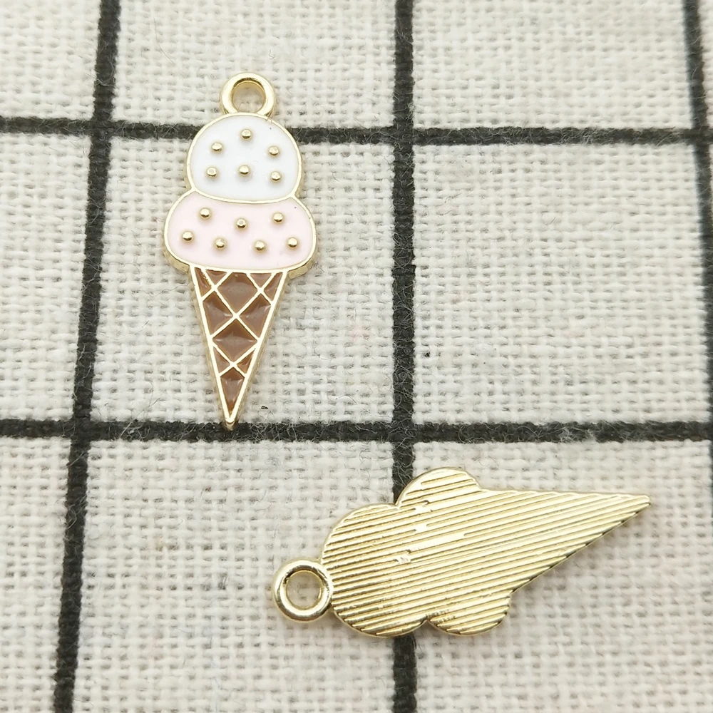 10 шт. эмаль мороженое очаровательные ювелирные аксессуары серьги кулон браслет