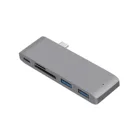 Адаптер VIRIVI HDMI vga Thunderbolt 3 USB 3,1 со слотом для чтения TF SD-карт PD, порт USB для MacBook ProAir Type-C Hub
