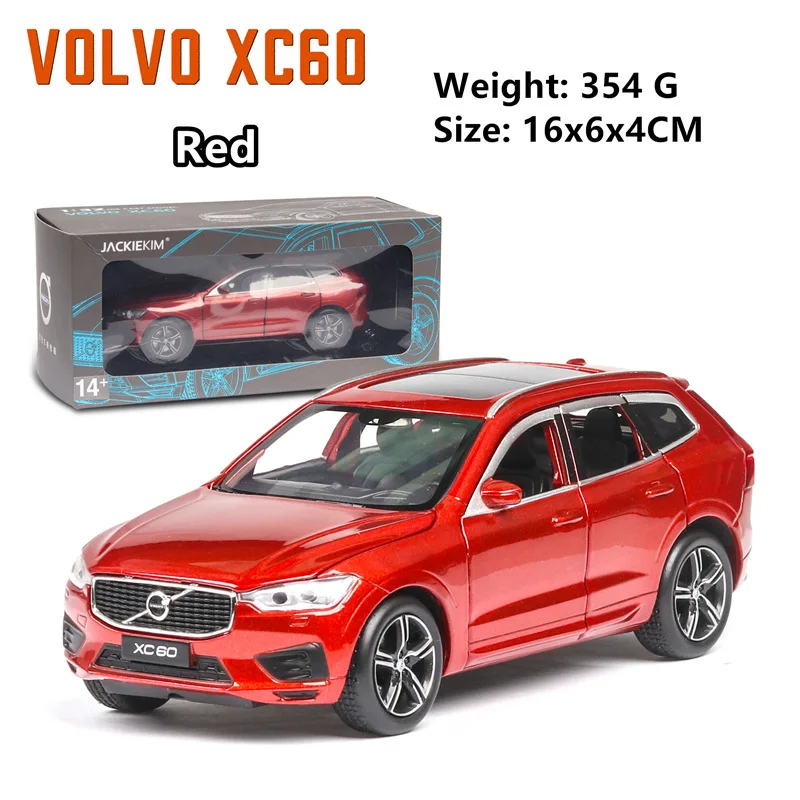 Красный 1:32 Volvo xc60 внедорожник симулятор звук и светильник игрушка модель автомобиля коллекция подарок Выдвижной Автомобиль - Цвет: Красный