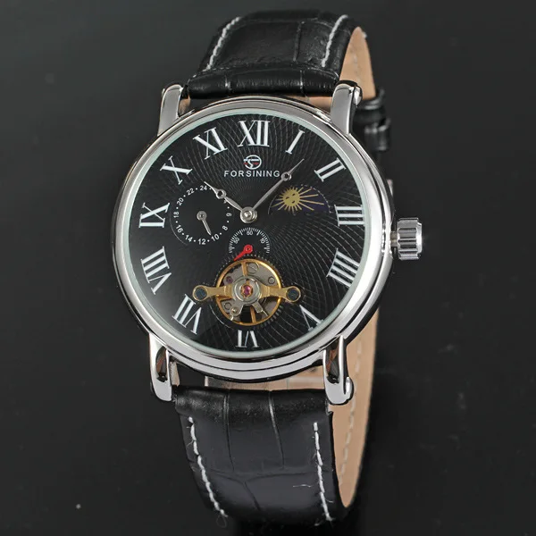 

Forsining008 men's fashion casual tourbillon sun moon star automatic mechanical watch