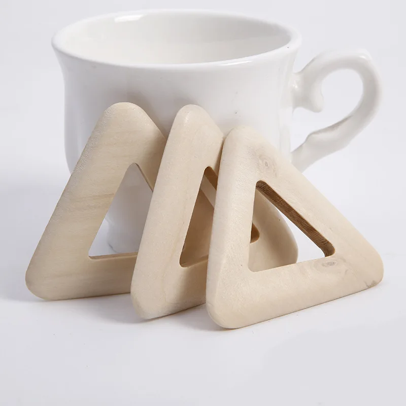 

10pcs Natural Solid Wood Triangle Chips Wooden Beads Ecofriendly Wood for DIY Jewelry Necklace Bracelet Craft Making