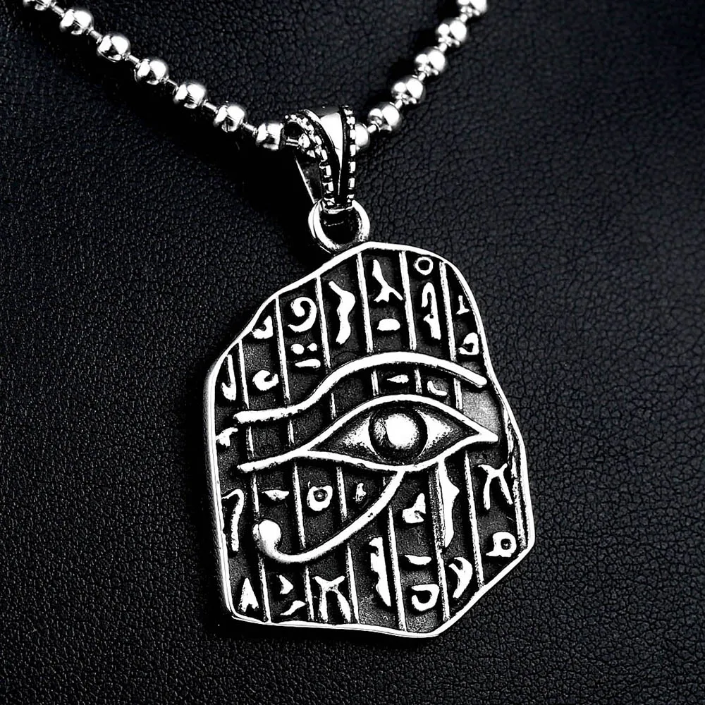 Крутое байкерское ожерелье глаз Хора высококачественные ювелирные изделия с