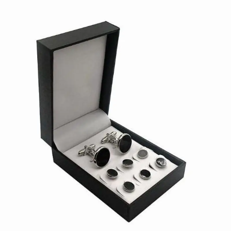 

8 Pcs Set Cufflinks Tuxedo Studs Set Cuff Links Button Set With/without Box Men's Jewelry Accessory Wholesale 5set/lot