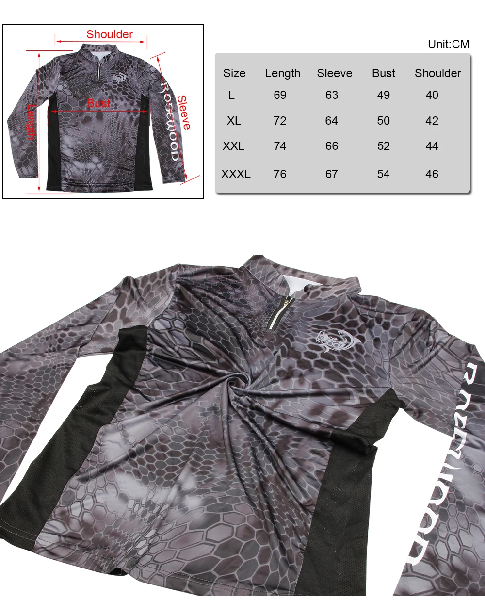 Палисандр Открытый Рыболовные майки быстро сухой анти-москитная Одежда L XL XXL XXXL Мужская Спортивная анти-УФ одежда для рыбалки