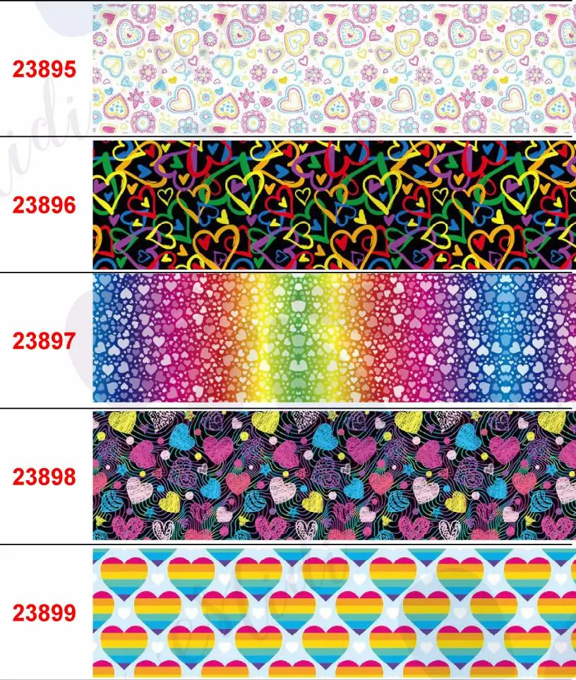 

Корсажная лента 16 мм-75 мм с принтом в виде сердца/фона, градиентная цветная лента «сделай сам» для праздника вечерние НКИ, бантиков, для Дня С...