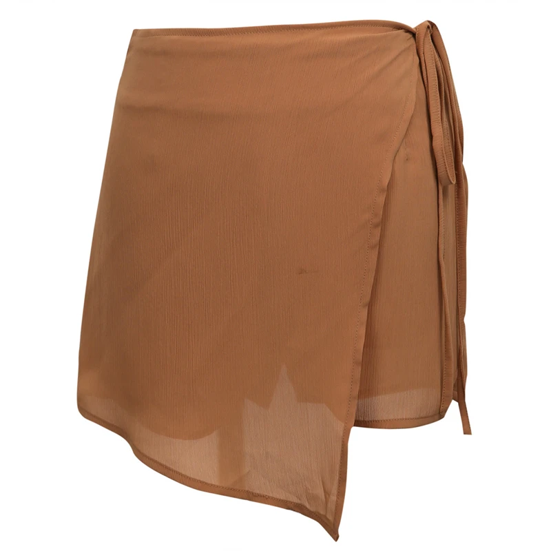 Шорты женские однотонные Асимметричные с завышенной талией из хлопка и льна |