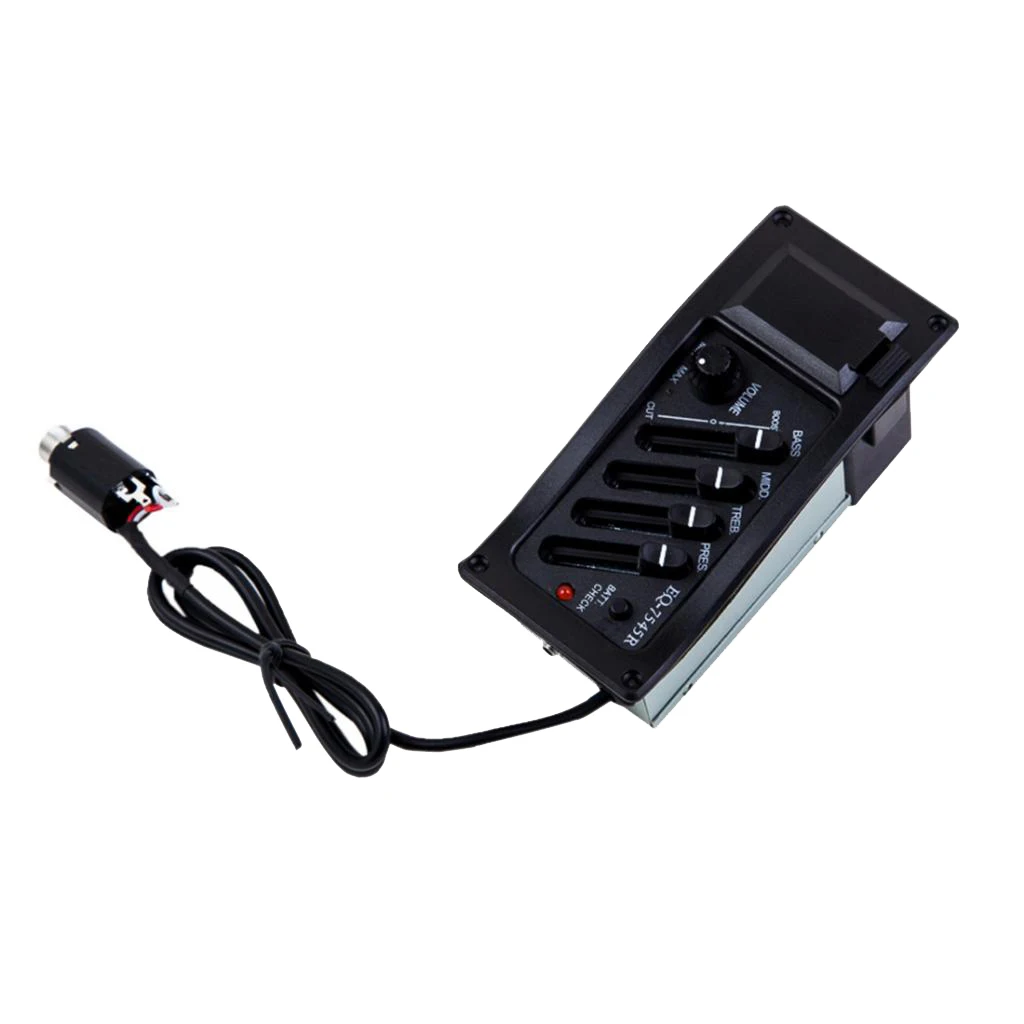 4 полосным эквалайзером эквалайзер Акустическая гитара усилителей пикап тюнер