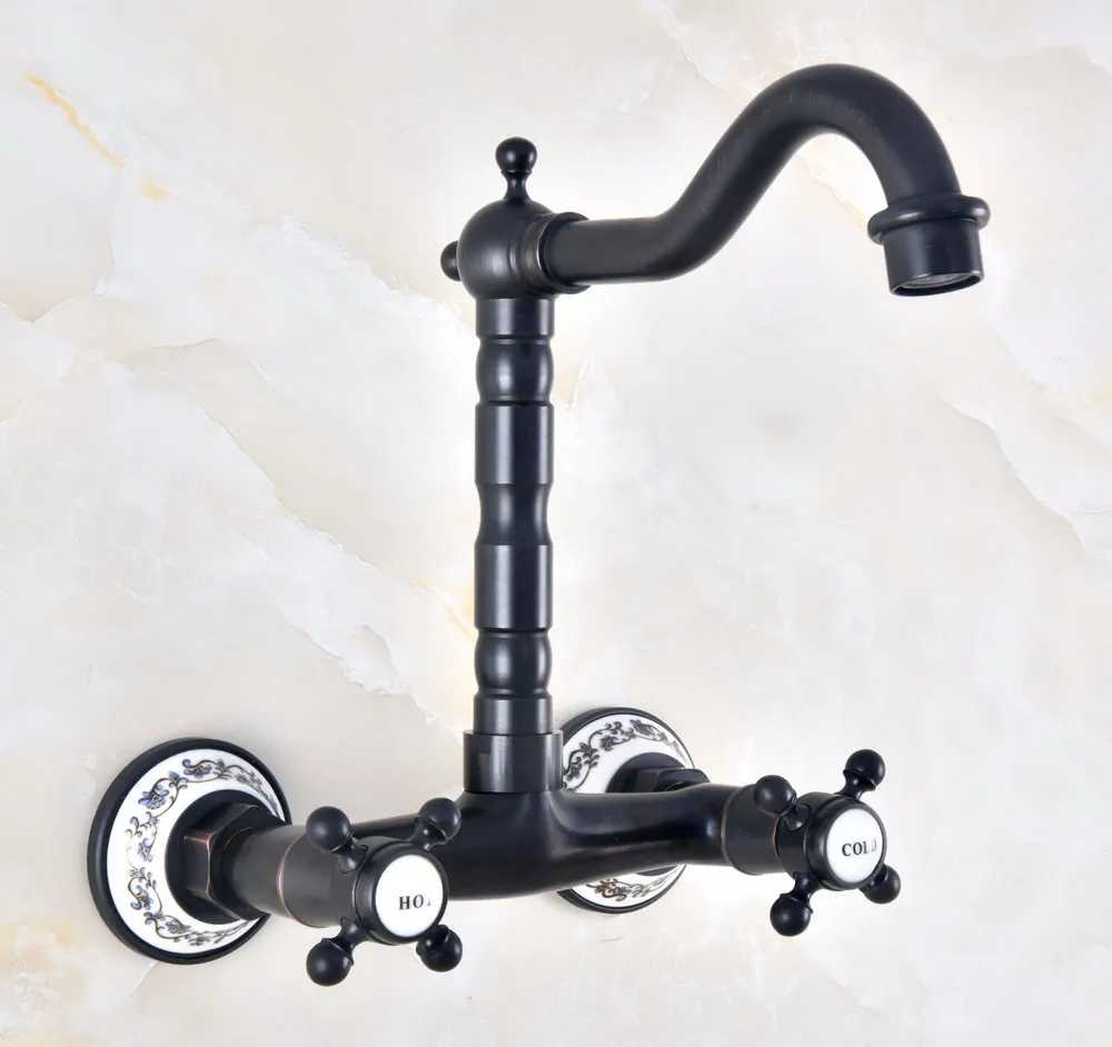 Черный Масло втирают античная латунь ванная комната кухонная раковина смеситель