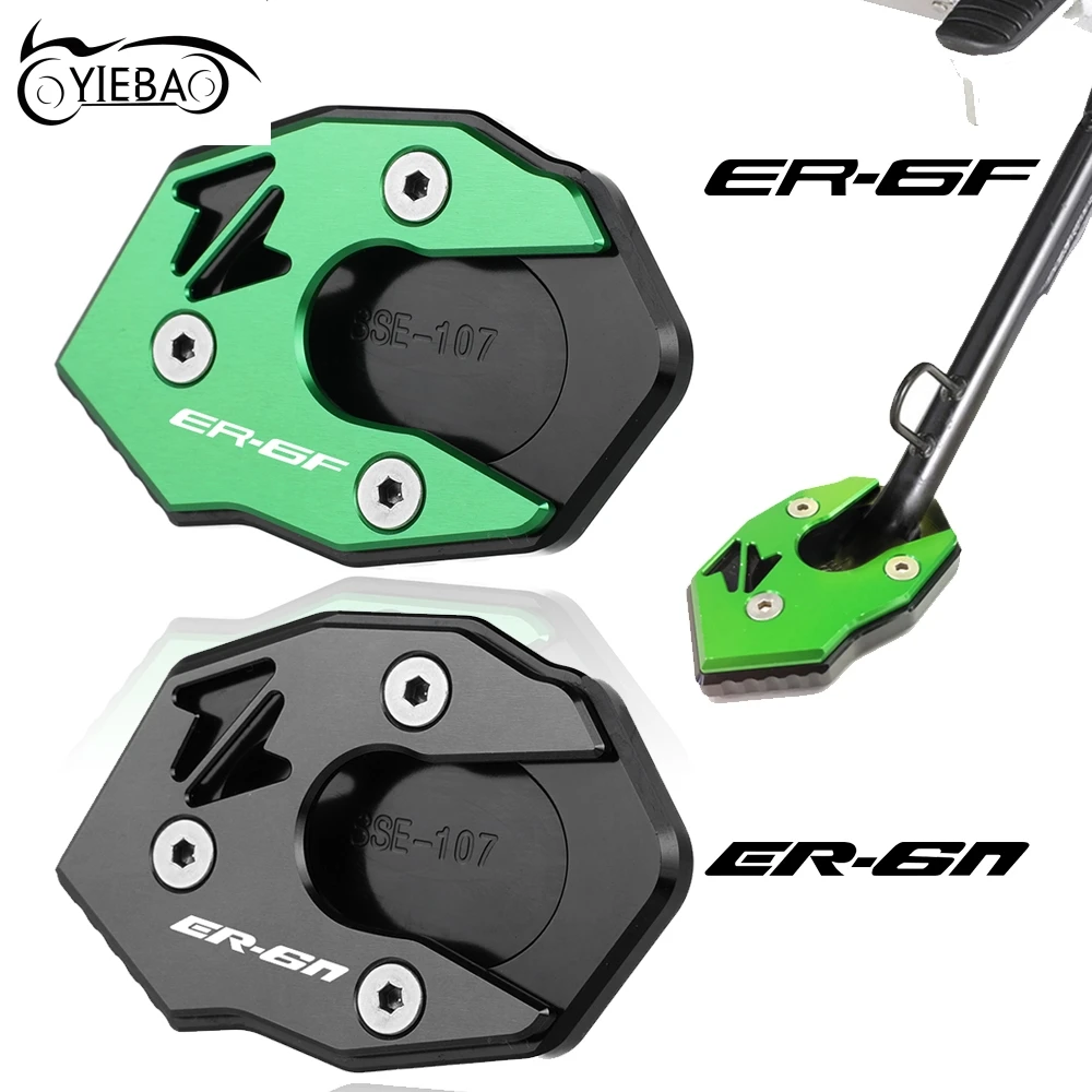 

Motorcycle Side Kickstand Stand Extension Enlarger Foot Pad Support Plate For Kawasaki ER-6F ER-6N ER6F ER6N ER 6F 6N 2011 -2014
