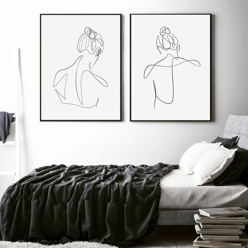 

Abstract Female Figure Poster Minimalist Canvas Painting Nordic Line Art Print Modern Wall Picture For Living Room Home Decor