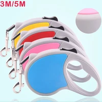 3m5m retractable dog lead tape extendable leash pet puppy training walking rope hot pet leashes