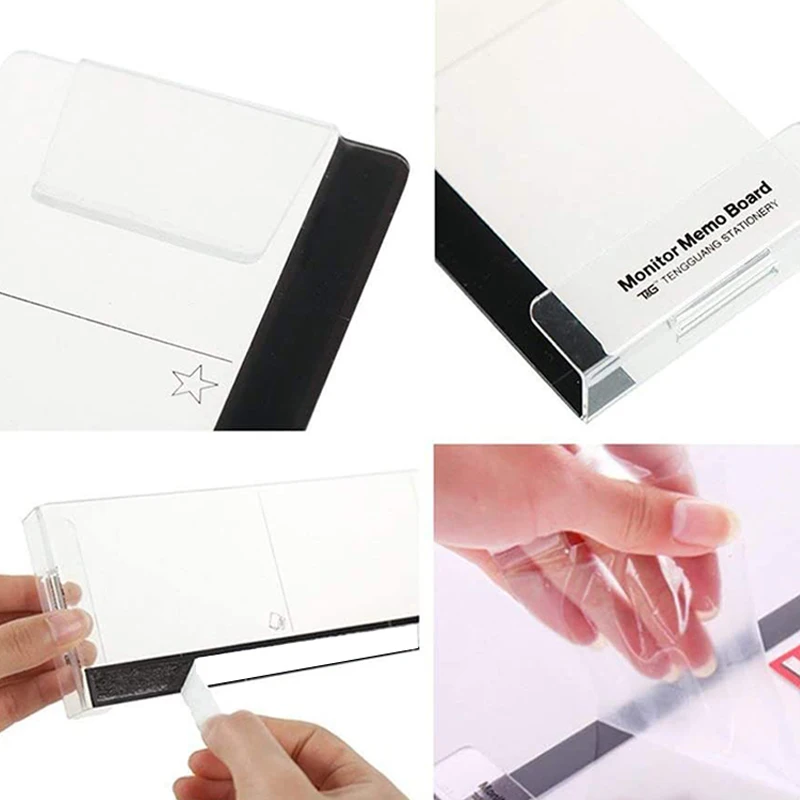 

Multifunction Computer Monitors Side Panel/Memo Pads/Sticky Boards, with Card Slot ,for Sn,1 Set (Left & Right)