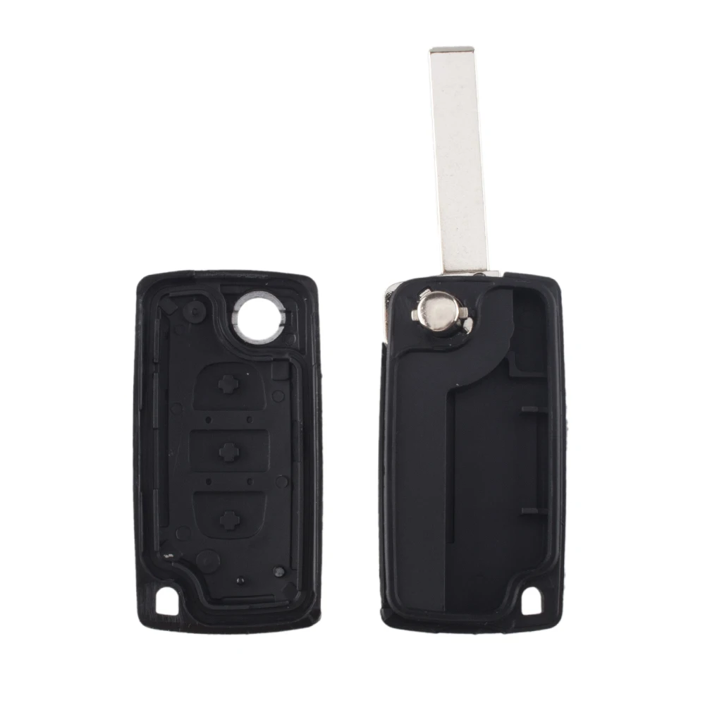 Складной чехол-брелок KEYYOU с 3 кнопками дистанционного управления для Peugeot 307 407 308