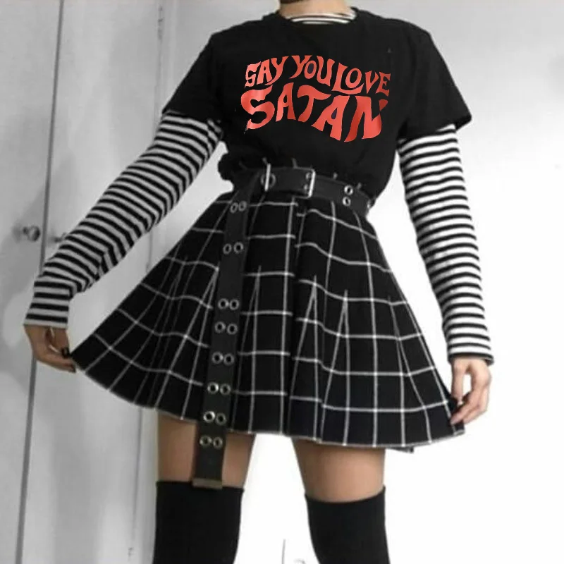 Sunfiz YF Hotter Than Hell Women Sexy Grunge Cool Graphic Tee летняя Уличная Повседневная Черная футболка