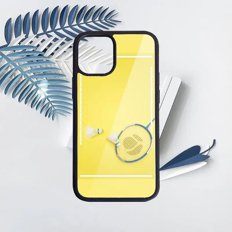 

Sport Badminton Art Phone Cases PC for iPhone 11 12 pro XS MAX 8 7 6 6S Plus X 5S SE 2020 XR Luxury brand shell funda