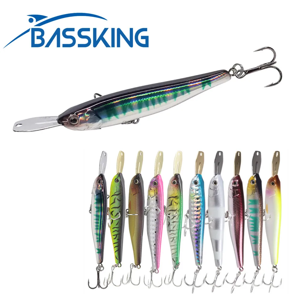 BASSKING приманка в виде гольяна 7 см 8 5 г Тонущая жесткая из нержавеющей стали с