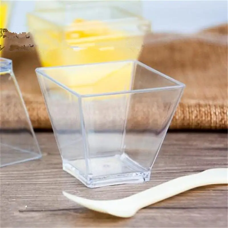 20 шт. 60 мл пластиковая чашка для мусса одноразовые чашки торта утолщенный