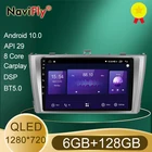 NaviFly 7862 6 ГБ + 128 Гб QLED Экран 1280*720 Android 10,0 Автомобиль Радио Аудио мультимедийный плеер для Toyota Avensis 3 2008-2014 2015