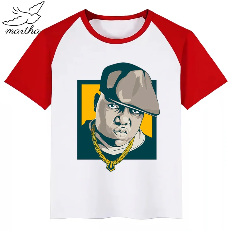 Знаменитая модная футболка с забавным принтом Biggie Smalls в стиле хип хоп США детские
