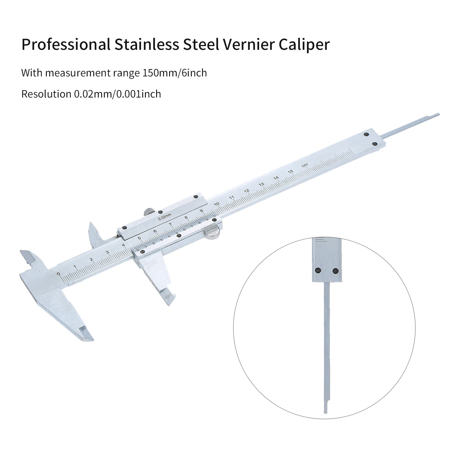 Stainless Steel Vernier Caliper 0-150mm Sliding Gauge Measurement Tool Inside Outside Depth Step Micrometer Measuring | Инструменты