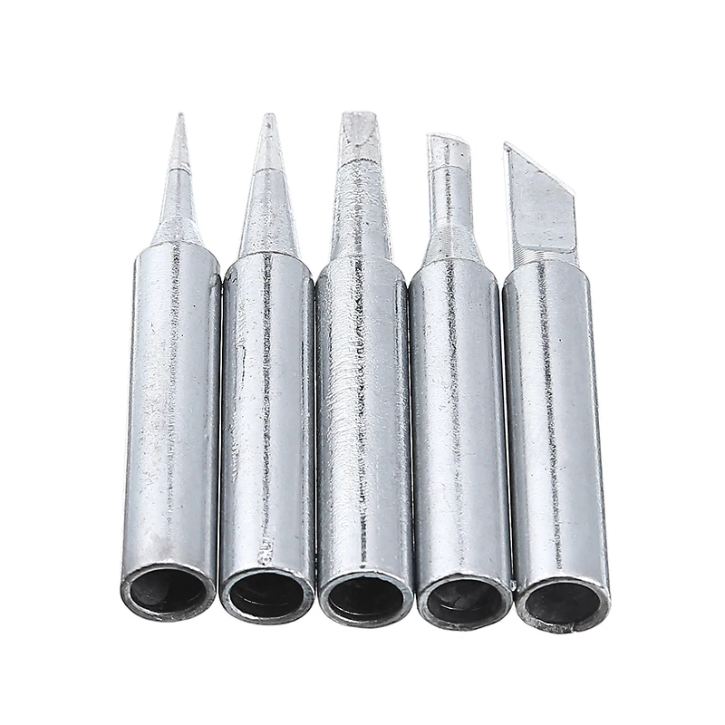 Набор металлических наконечников для паяльника 900M T 42 мм 5 шт.|soldering iron tips set|soldering