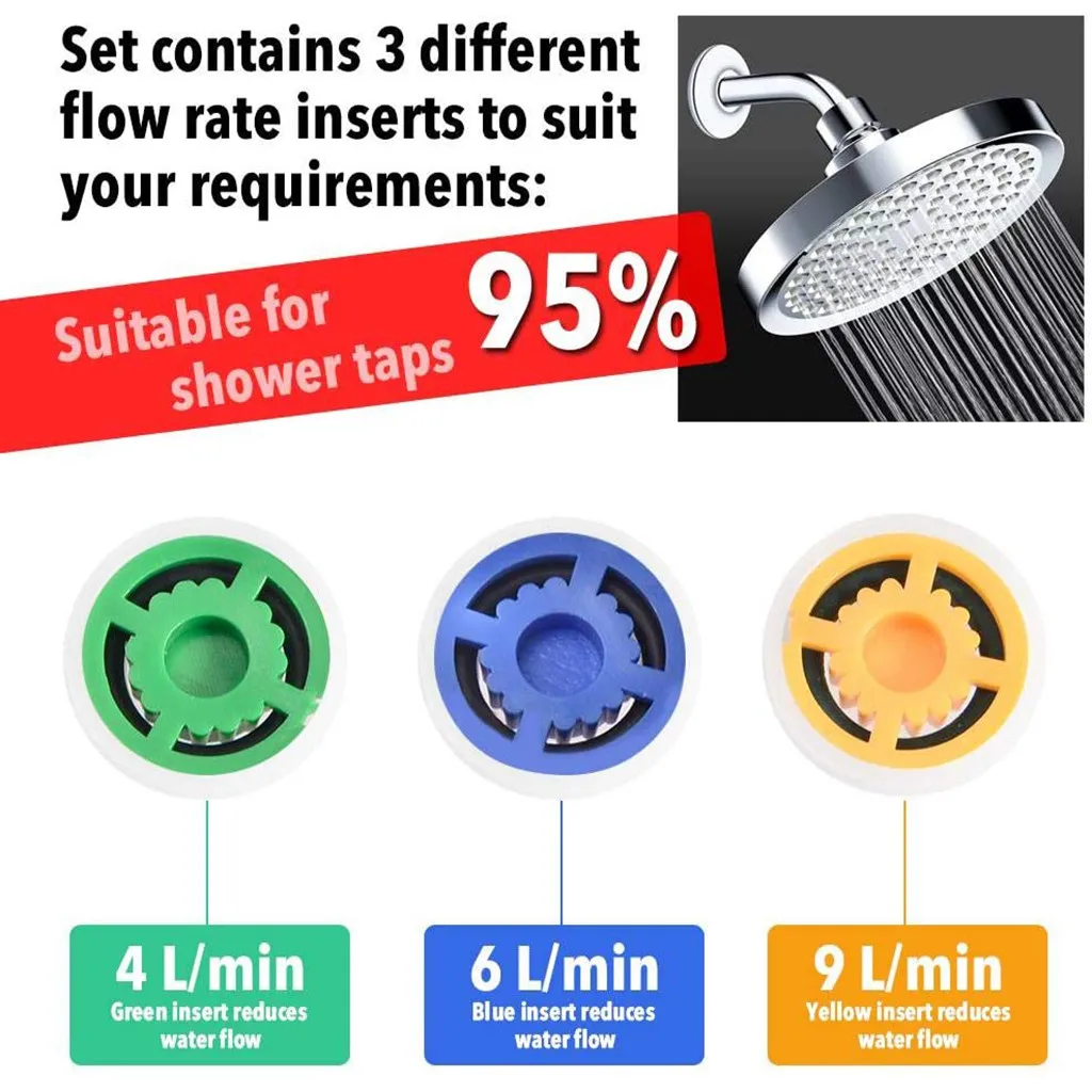 

Faucet Extenders Shower Flow-reducer Limiter Set Up To 70% Water Saving 4 L/min Bathing Room Bathroom Products Tools Accessories