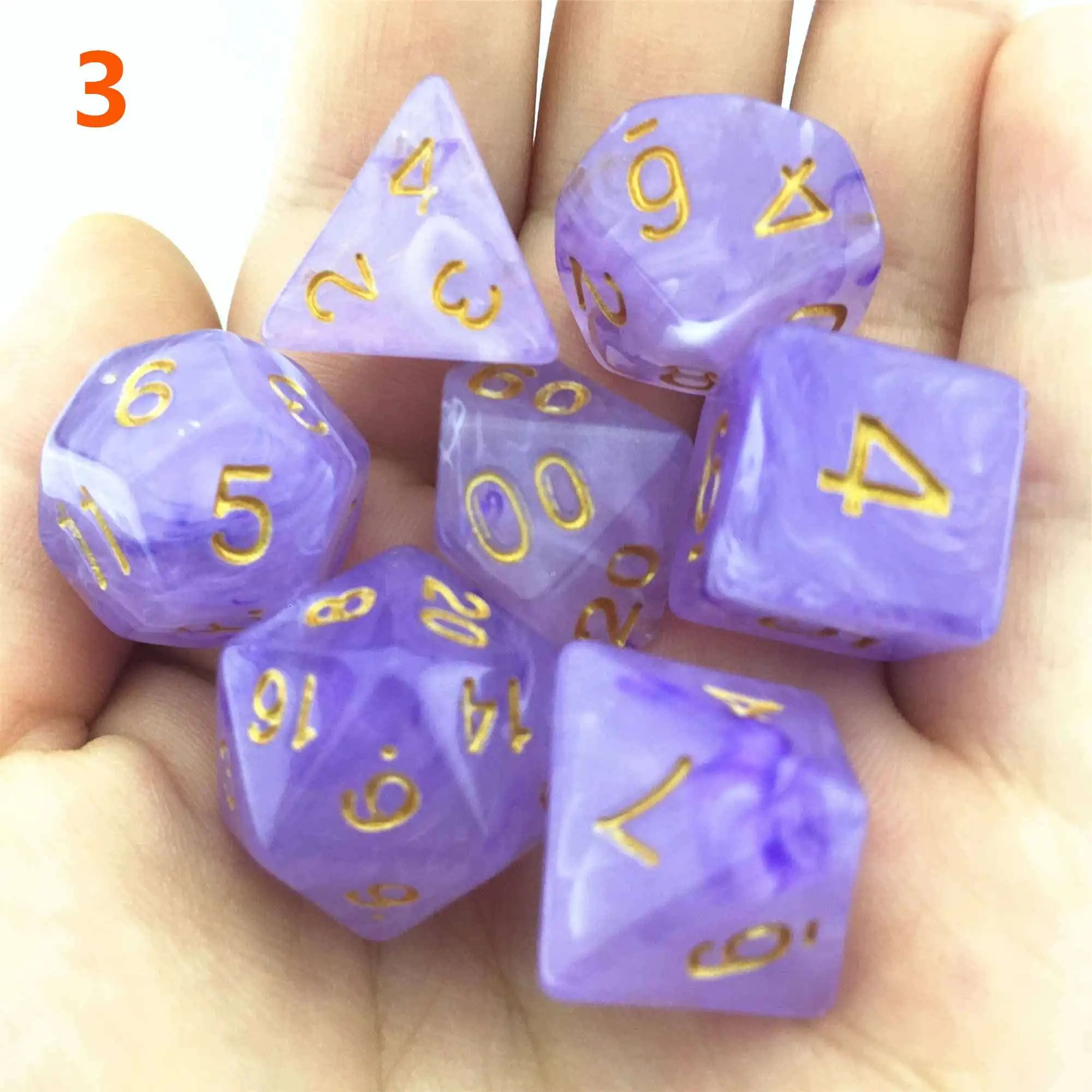 7 шт./лот 8 цветов многогранные игральные кости d& d d4 d6 d8 d10 d% d12 d20 многогранные TRPG игры игральные кости набор - Цвет: 3