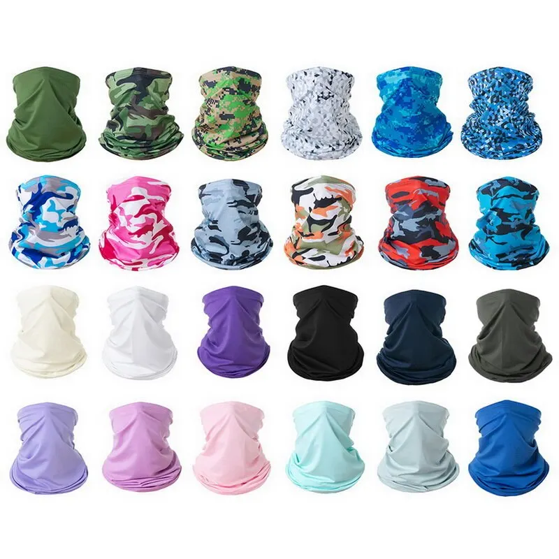 

Outdoor Men's And Women's Head Sport Scarf Bandana Neck Cover Summer Sports Antiperspirant Ice Silk Scarf Sunscreen Print