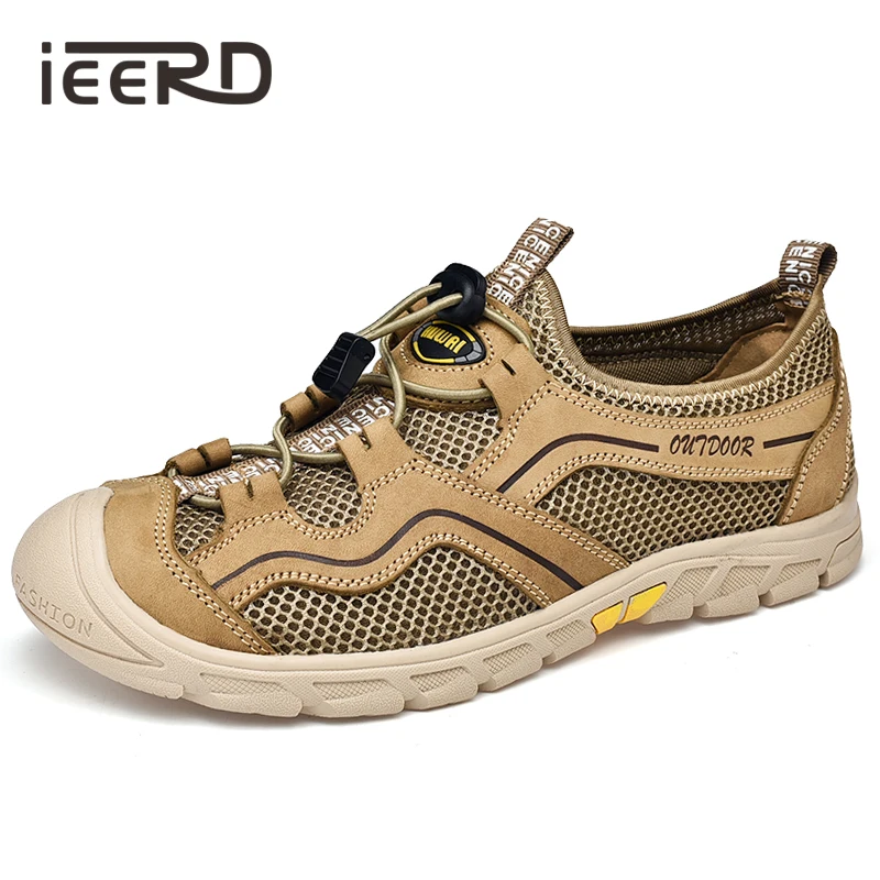 

Plus Size Europe Men Shoes Genuine Leather Men Sneakers Summer Casual Loafers Waterproof Outdoor Training Shoes Walking Zapatos